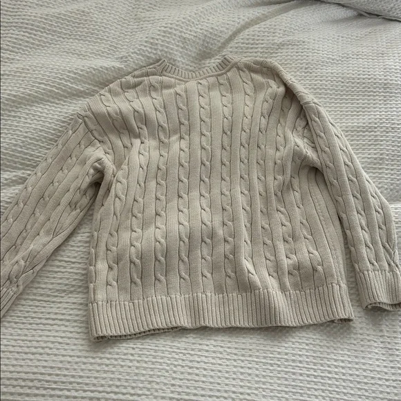 Gap Cream Colored Cableknit Sweater M - Picture 3 of 3